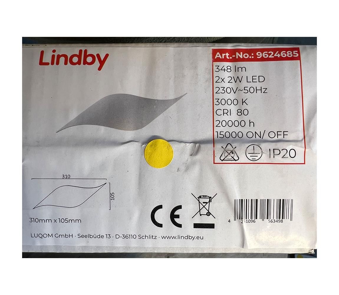 Lindby - LED Nástenné svietidlo SALKA 2xLED/2W/230V
