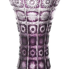 Krištáľová váza Paula, farba fialová, výška 255 mm