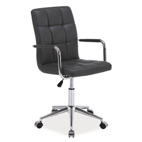 K-022 kancelárska stolička, eko-koža šedá