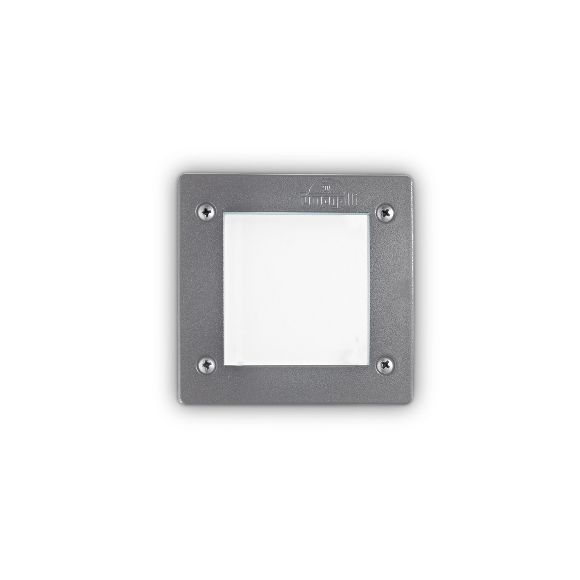 Exteriérové zápustné svietidlo Ideal lux 096599 LETI PT1 SQUARE GRIGIO 1xGX53 23W 4000K IP66