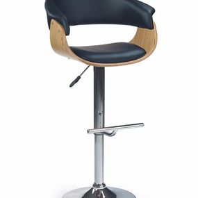 Halmar H45 barová stolička svetlo dub/čierna