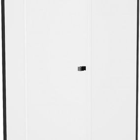 MEXEN/S - Roma sprchovací kút 70x70 cm, transparent, čierna + biela vanička so sifónom, 854-070-070-70-00-4010B
