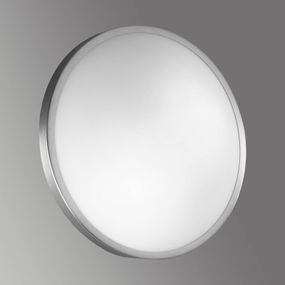 Fabas Luce Stropné nástenné svietidlo PLAZA sklo 41 cm nikel, Obývacia izba / jedáleň, kov, sklo, E27, 42W, K: 10cm