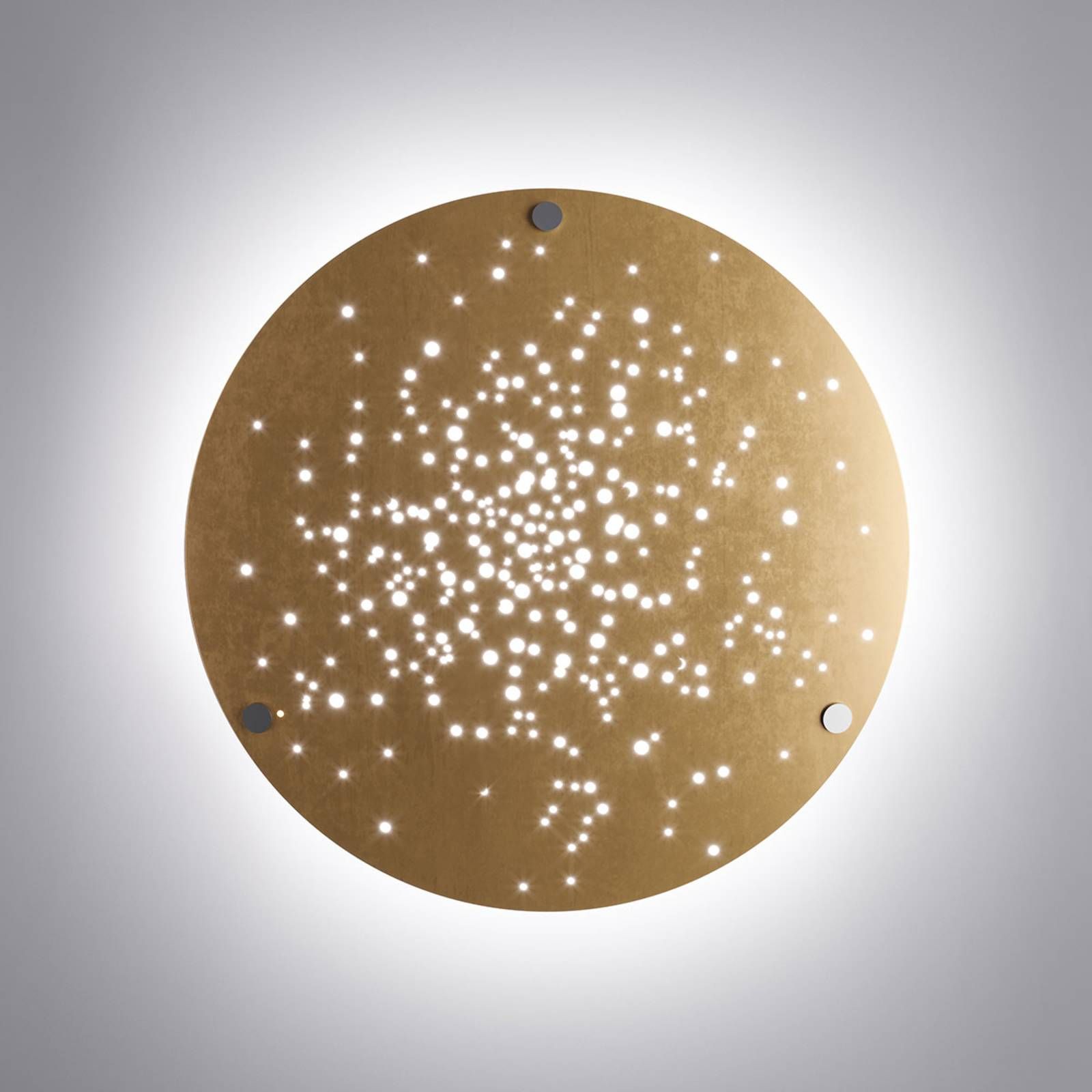 Fabbian Lens nástenné LED svietidlo Ø 60 cm bronz, Obývacia izba / jedáleň, kov, 45W