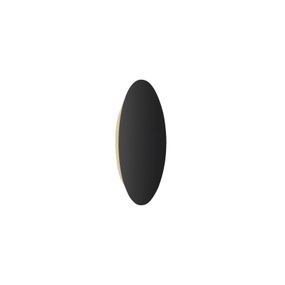 Escale Blade nástenné LED čierna matná Ø 24 cm, Obývacia izba / jedáleň, hliník, 9.6W