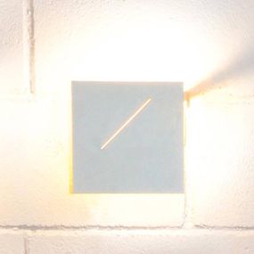 Knikerboker Des.agn nástenné LED svietidlo biele, Obývacia izba / jedáleň, oceľ, 10W, L: 16 cm, K: 16cm