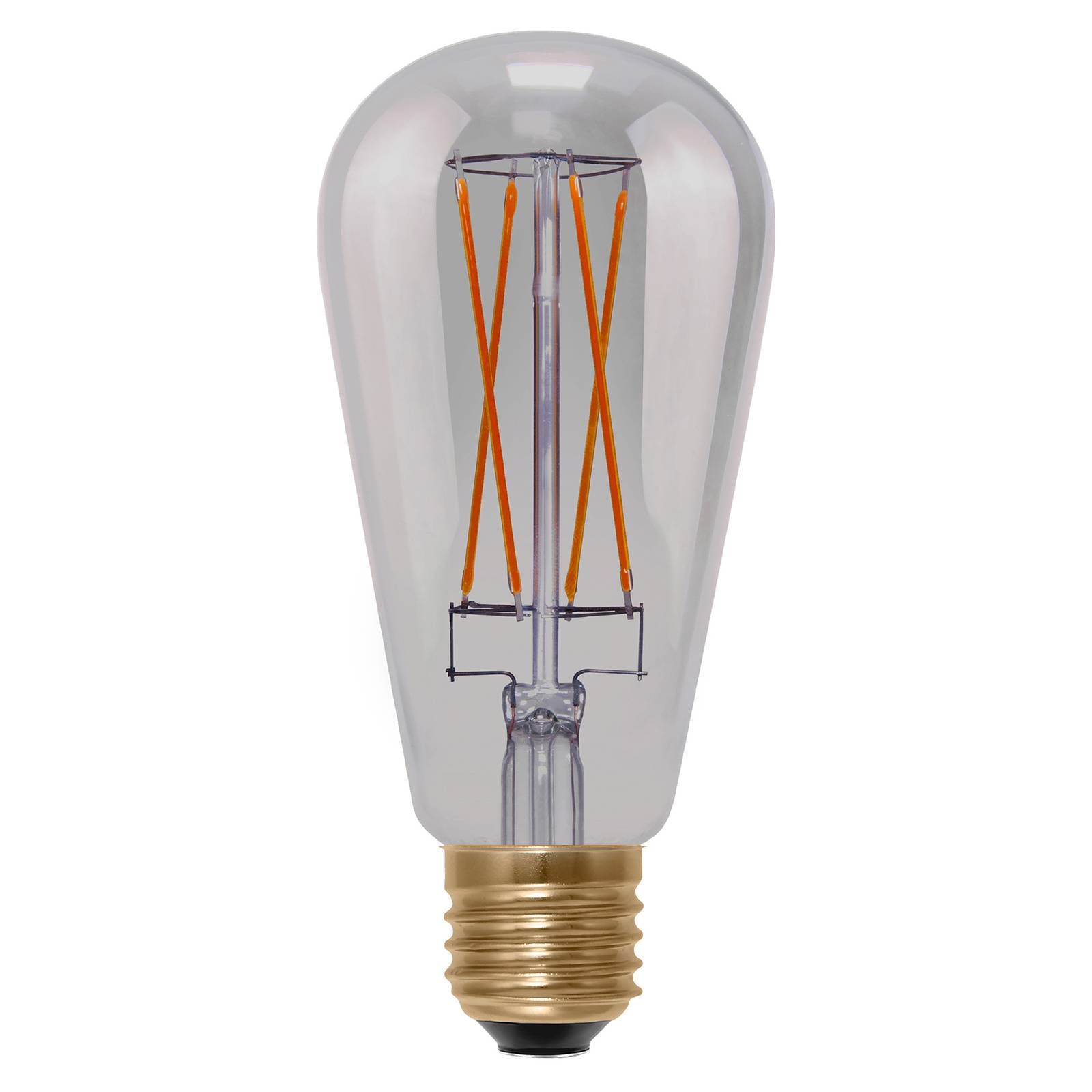 Segula SEGULA rustikálna LED E27 5 W Long Style sivá, sklo, E27, 5W, P: 14.5 cm
