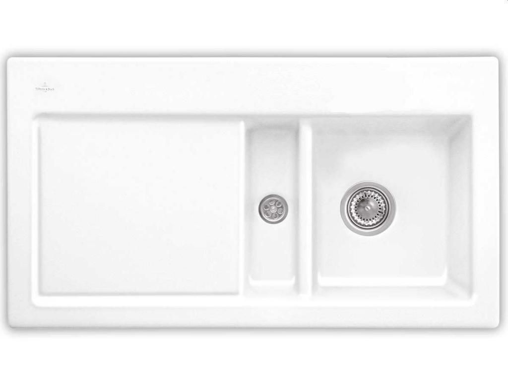 VILLEROY & BOCH VILLEROY & BOCH - Keramický drez Subway 60 White alpin nástavný 1000 x 510 bez excentra 671201R1