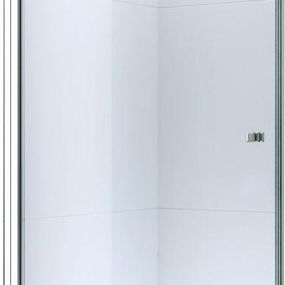 MEXEN - Pretoria Sprchové dvere krídlové 75 cm, transparent, chróm sa stenovým profilom 852-075-000-01-00