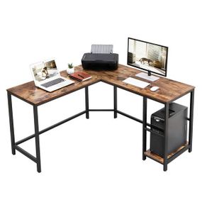 Sconto Rohový písací stôl MONA čierna/hnedá