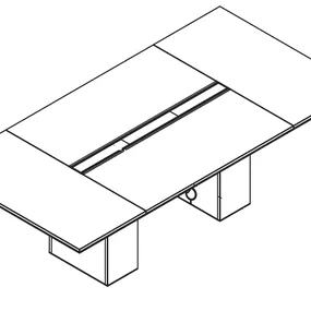 FREZZA - Rokovací stôl ONO obdĺžnikový - malý