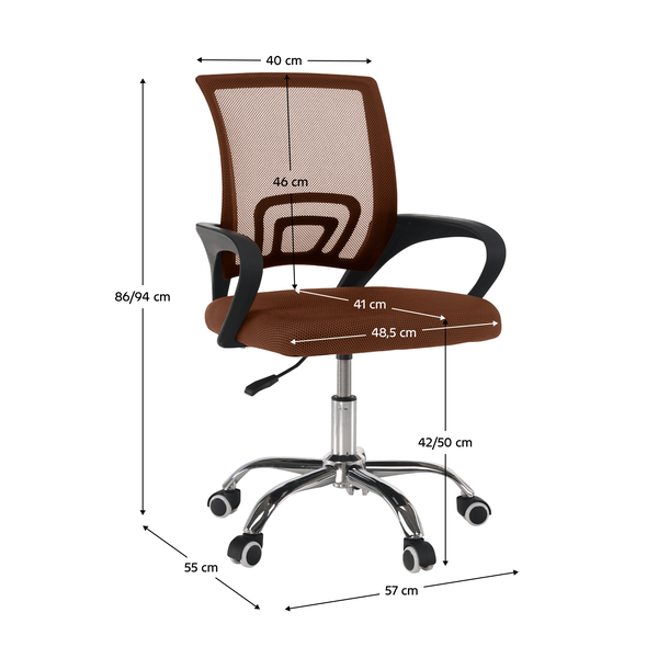 Kancelárska stolička, hnedá/čierna, DEX 4 NEW