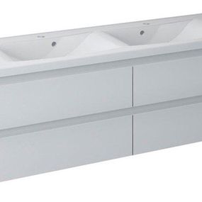 SAPHO - WAVE dvojumývadlová skrinka 179,7x50x47,8cm, biela WA180-3030