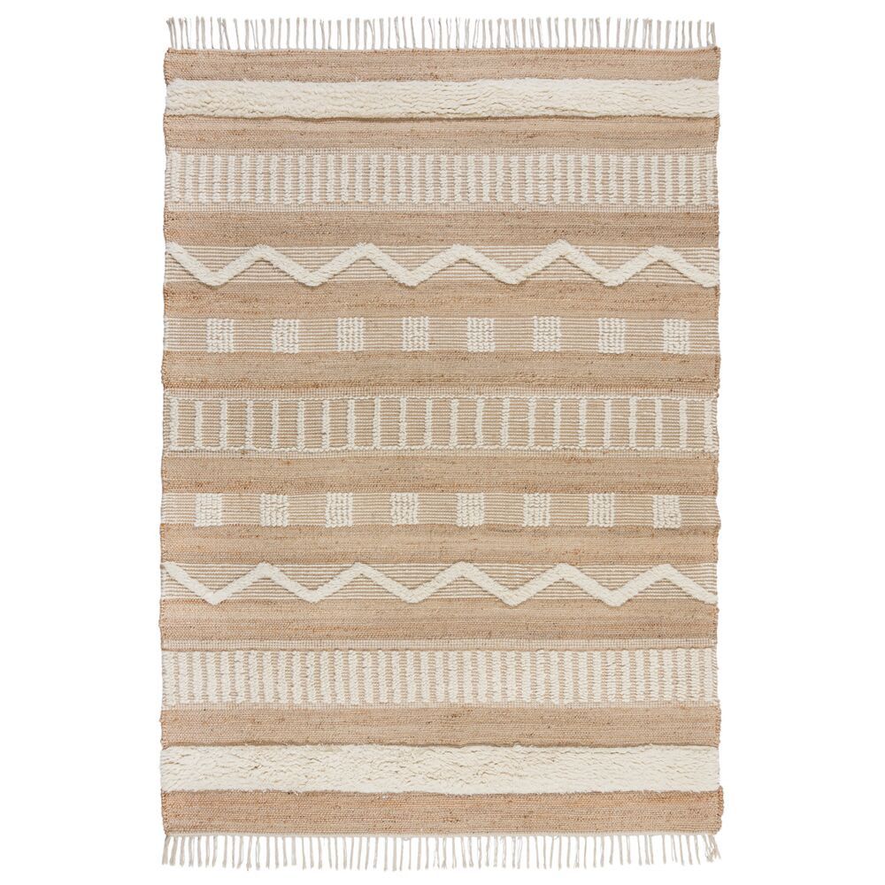 Flair Rugs koberce Kusový koberec Jubilant Medina Jute Natural/Ivory - 120x170 cm