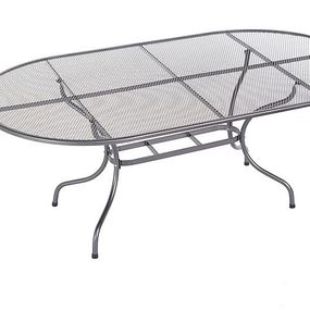 DEOKORK Kovový stôl oválny 160 x 95 cm