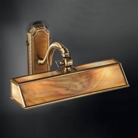 Cremasco Klasické nástenné svietidlo Antiko, Obývacia izba / jedáleň, sklo, kov, E14, 25W, L: 32 cm, K: 17cm