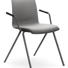 LD SEATING - Stolička EVO 011-BR s čalúneným sedadlom