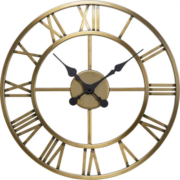 KARE Design Nástěnné hodiny Roman - mosazné, Ø41cm