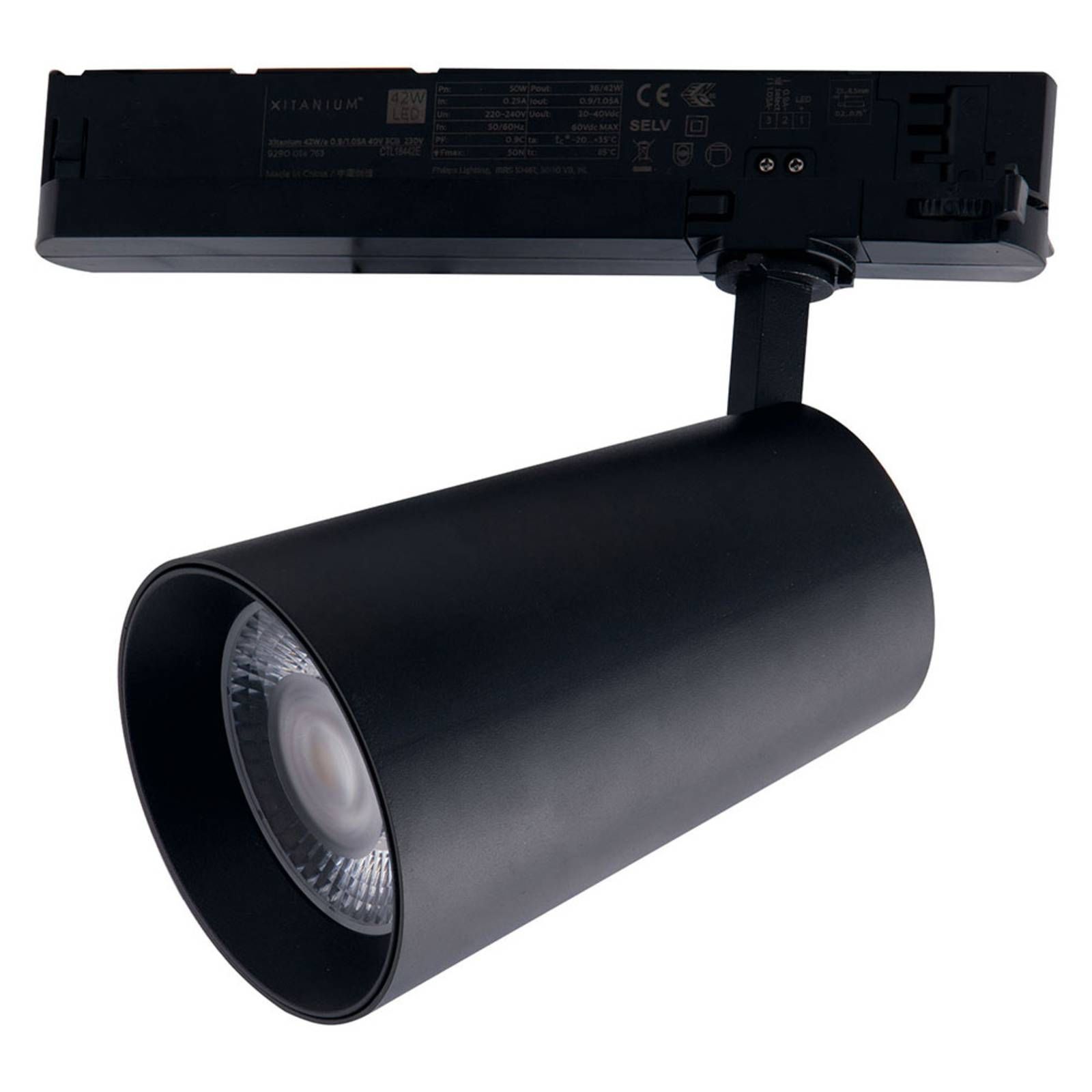 Eco-Light Koľajnicové LED svetlo Kone 3 000 K 13 W čierne, hliník, 13W, K: 12.5cm