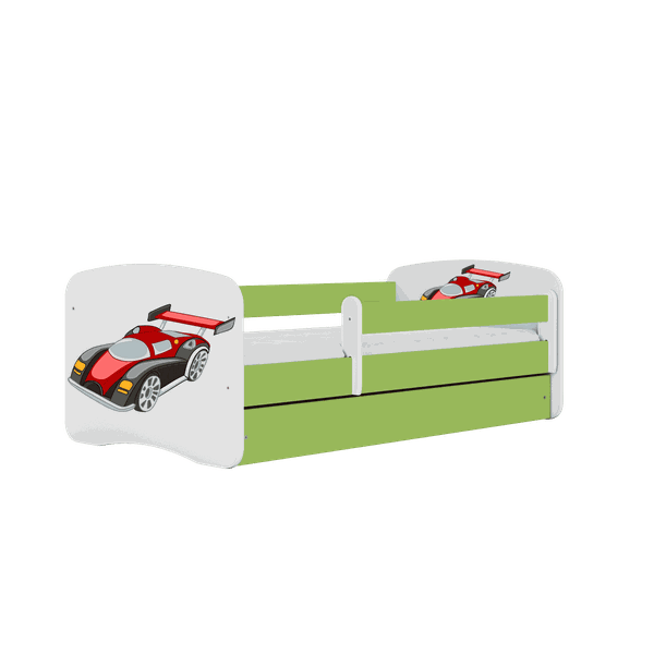 Letoss Detská posteľ BABY DREAMS 160/80- Pretekárske auto Ružová Bez matraca S uložným priestorom