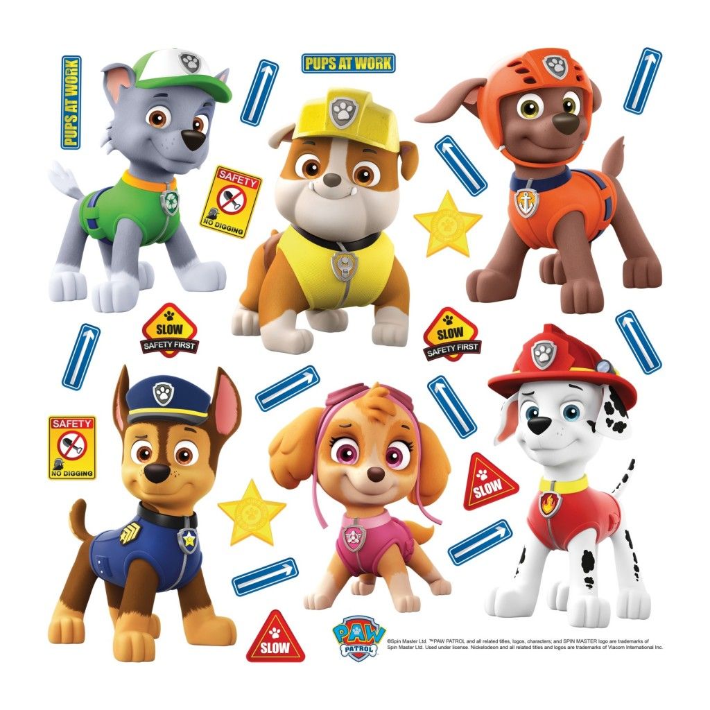 DK S 3814 AG Design samolepiace dekorácia - samolepka na stenu Paw Patrol, veľkosť 30 x 30 cm