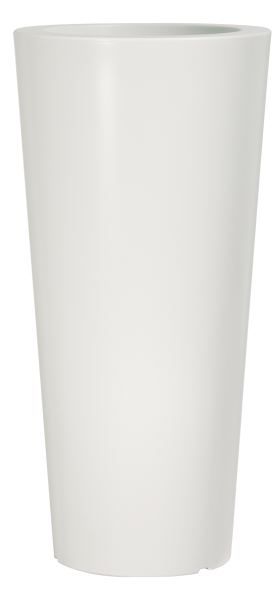 Plust - Dizajnový kvetináč ILIE GLOSS, Ø 47 x 98 cm - biely