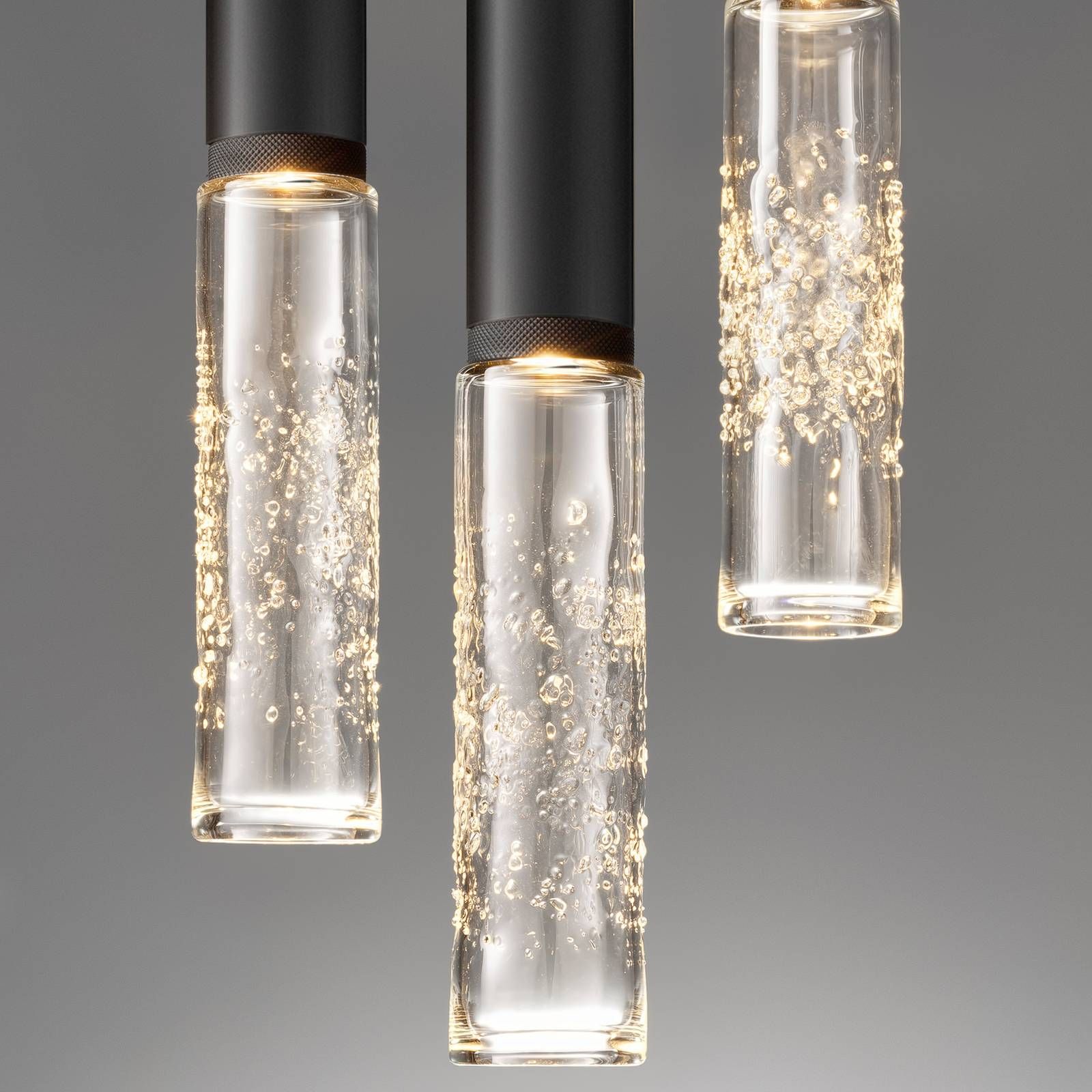 OleV OLEV Beam Stick Glass on/off 2 700K 55, 3 cm čierna, Obývacia izba / jedáleň, hliník, sklo, 5.4W, K: 55.3cm