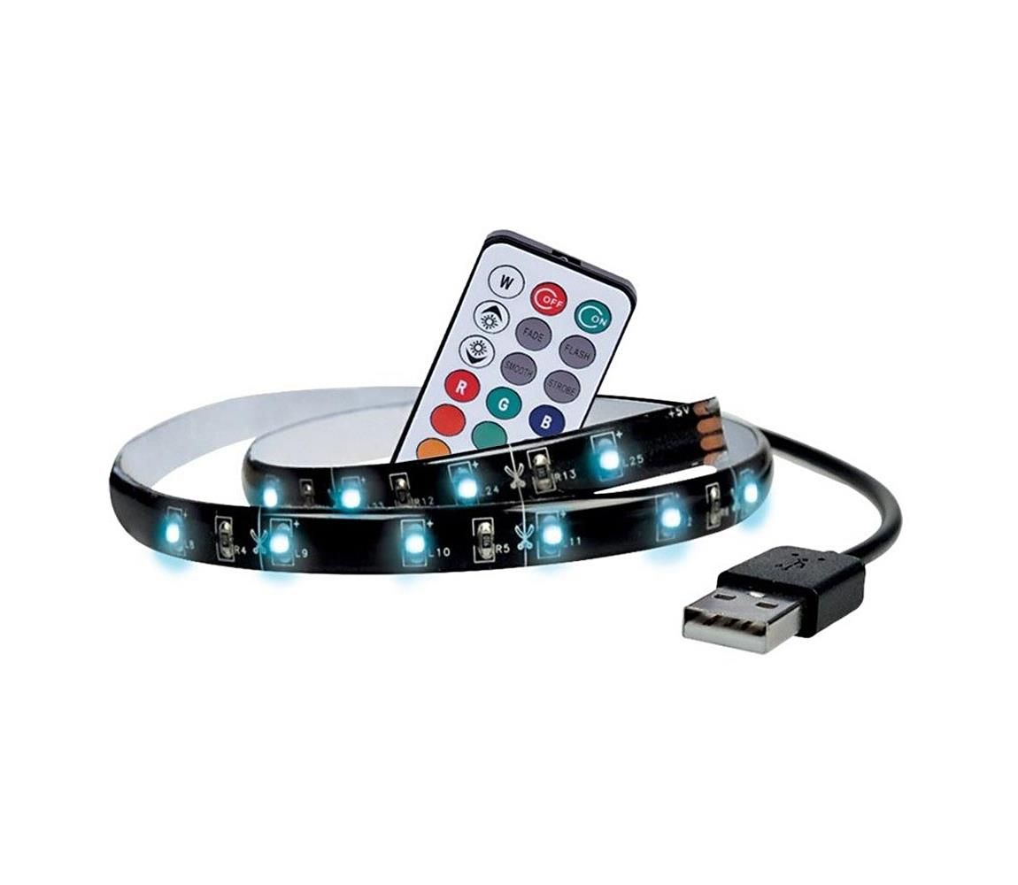 Solight WM504 - SADA 2x LED RGB Pásik pre TV s ovládačom IP65 LED/USB 50cm