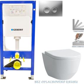 GEBERIT DuofixBasic s matným tlačidlom DELTA21 + WC LAUFEN PRO RIMLESS + SEDADLO 458.103.00.1 21MA LP1