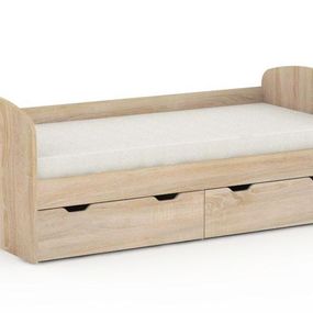 Detská posteľ rea golem s 2 zásuvkami - dub bardolino