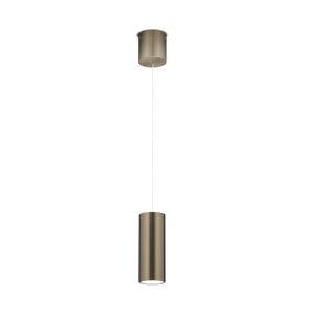 Knapstein Závesné LED svietidlo Helli up/down 1-pl. bronzová, Obývacia izba / jedáleň, hliník, oceľ, mosadz, 8W, K: 20.8cm