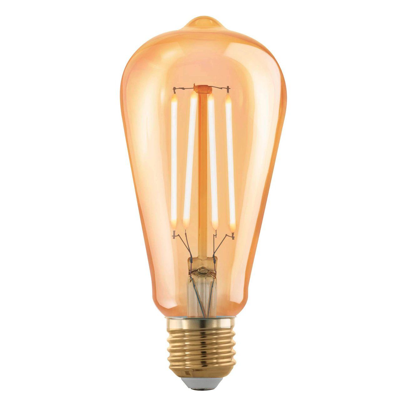 EGLO 110067 LED celosklenená žiarovka E27 Vintage filament ST64 4W/28W 300lm 1700K GOLD DIM stmievateľná