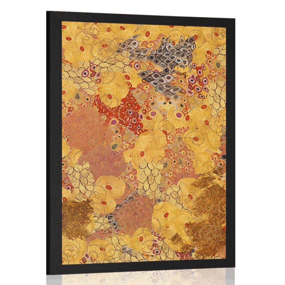 Plagát abstrakcia v štýle G. Klimta - 30x45 black