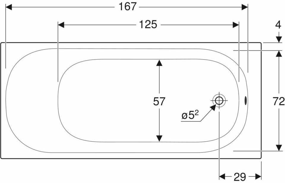 Geberit Soana 180 x 80 cm 554.015.01.1