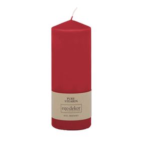 Červená sviečka Eco candles by Ego dekor Top, doba horenia 50 h
