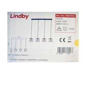 Lindby - Luster na lanku JOSIPA 4xG9/33W/230V