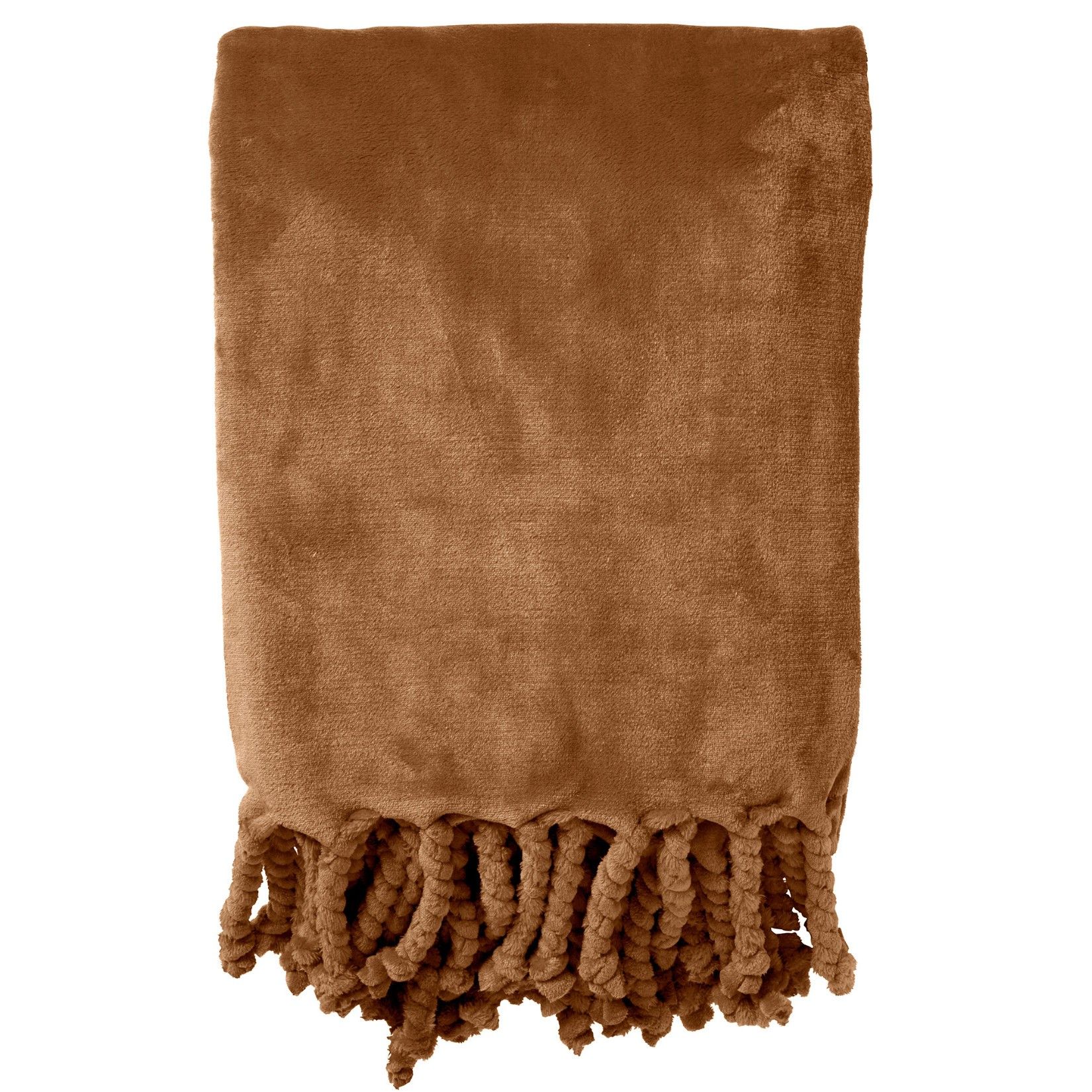 Fleecová deka FLORIJN, Tobacco Brown, 150x200 cm