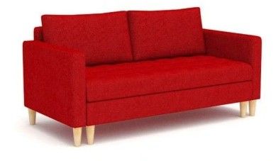 Škandinávska pohovka OSLO červenej farby 155 cm