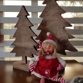 Vianočná drevená dekorácia Christmas Tree 2 ks