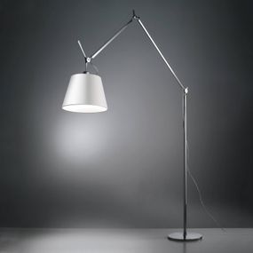 Artemide Tolomeo Mega LED Floor hliník satén 36 cm, Obývacia izba / jedáleň, hliník, oceľ, satén, 31W, K: 238cm