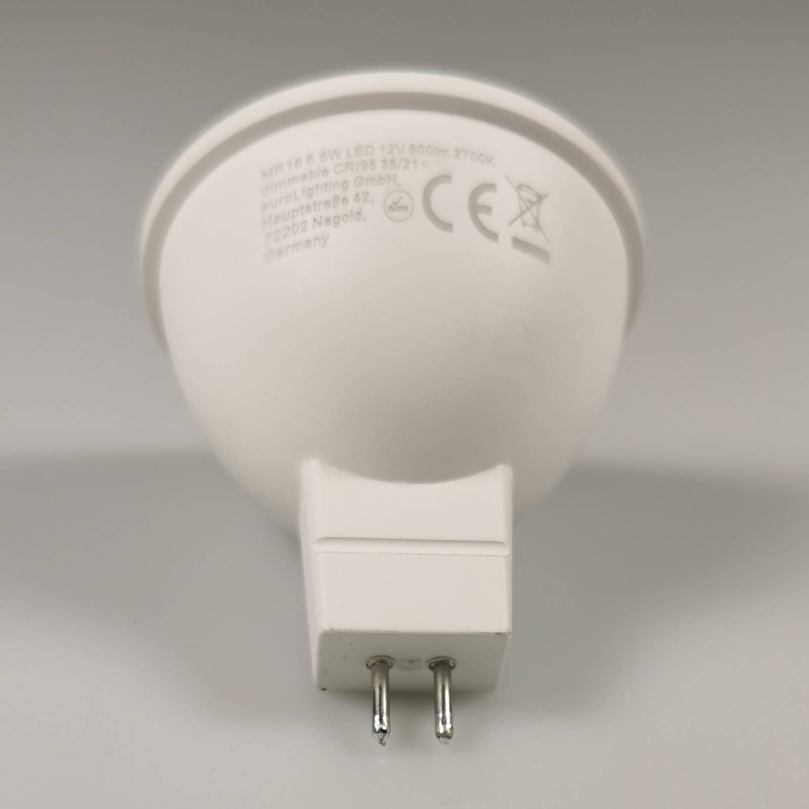 euroLighting LED reflektor GU5.3 6, 5W plné spektrum 2 700K Ra95, plast, GU5.3 / MR16, 6.5W, Energialuokka: F, P: 5.2 cm