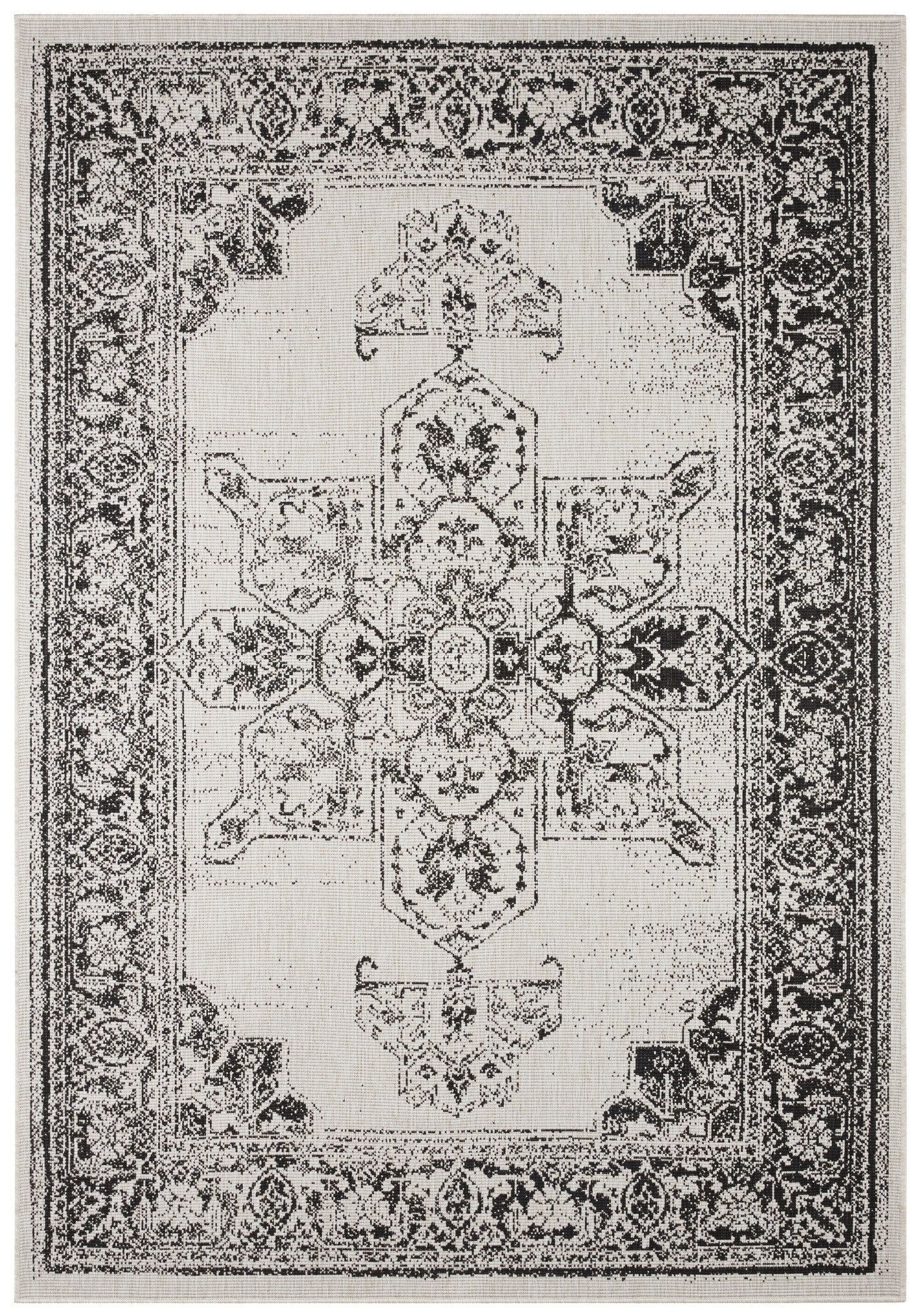 NORTHRUGS - Hanse Home koberce Kusový koberec Twin Supreme 104137 Black / Cream – na von aj na doma - 200x290 cm