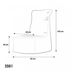 EF1023 Ecopuf Sedací vak ECOPUF - ELEGANT - ekokoža E20 - Tyrkysová