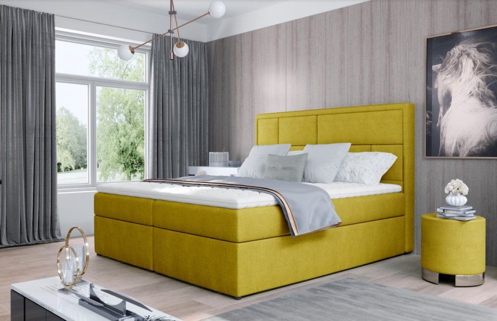 ArtElta Manželská posteľ MERON Boxspring | 160 x 200 cm Farba: Omega 68