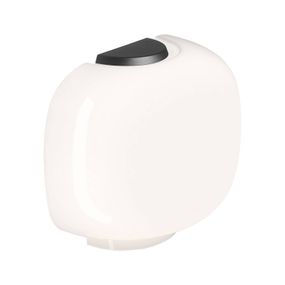 Foscarini Chouchin 3 Semi nástenné biela/grafit, Obývacia izba / jedáleň, fúkané sklo, kov, E27, 30W, L: 30 cm, K: 25cm