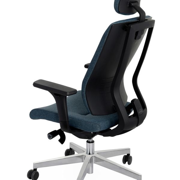 Kancelárska stolička s podrúčkami Mixerot BT HD - modrá / čierna / chróm