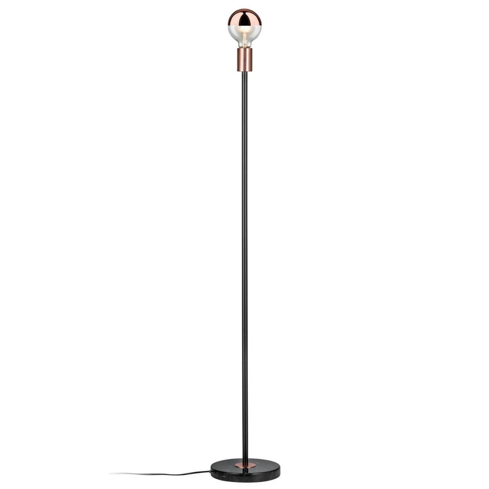 Paulmann Nordin stojaca lampa s mramorom, Obývacia izba / jedáleň, kov, mramor, E27, 20W, K: 120cm