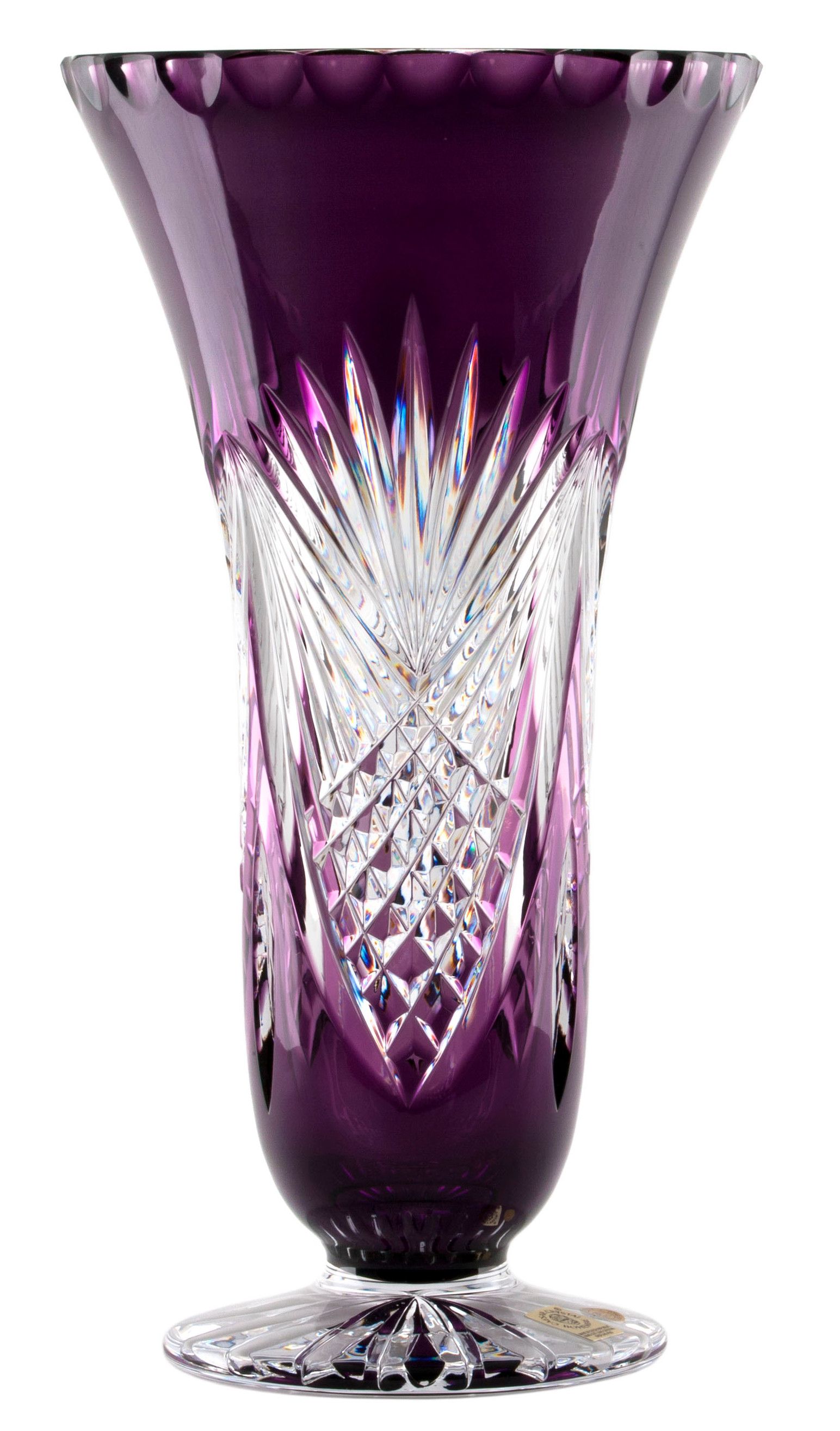 Krištáľová váza Janette, farba fialová, výška 280 mm