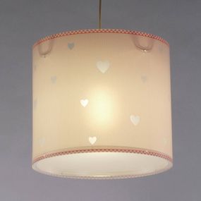 Dalber Ružová detská závesná lampa Sweet dreams, Detská izba, plast, E27, 60W, K: 23cm