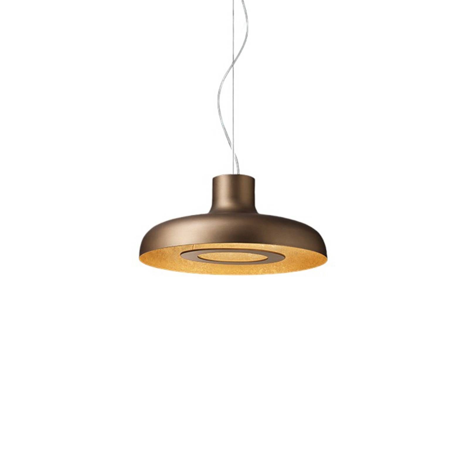 ICONE Duetto LED svietidlo 927 Ø 55 cm bronz/zlatá, Obývacia izba / jedáleň, hliník, 25W